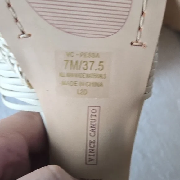 Vince Camuto Beige Woven Platform Sandals - Picture 8 of 10